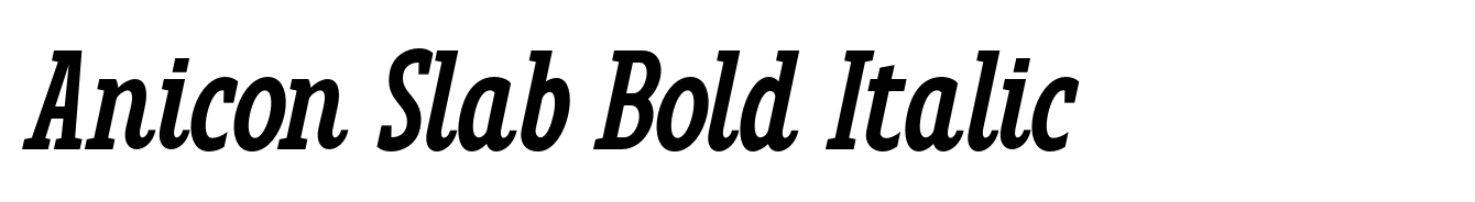 Anicon Slab Bold Italic